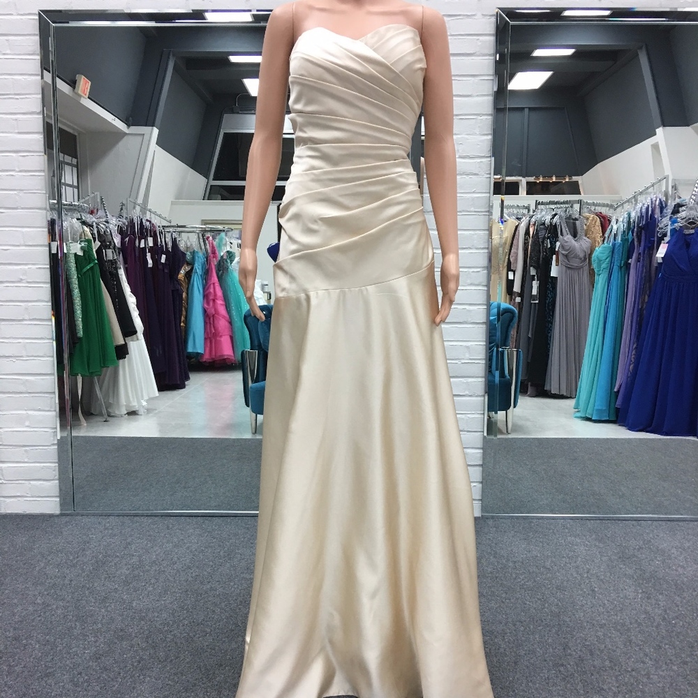 SIZE 14 STRAPLESS CHAMPAGNE GOWN